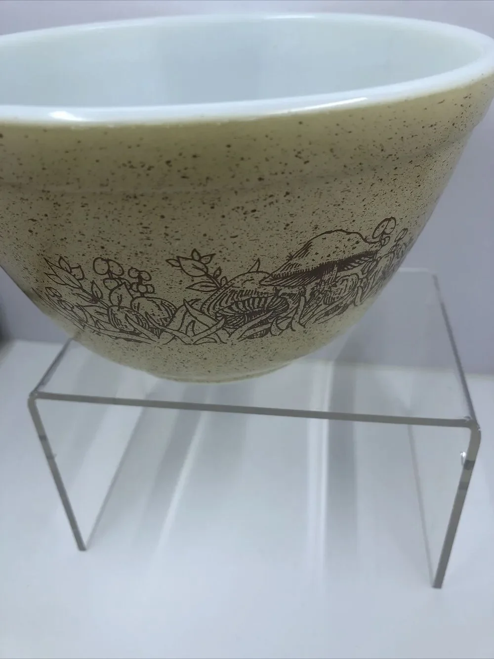 Vintage Pyrex Merry Mushroom  Small Mixing Bowl 401 Rare HTF